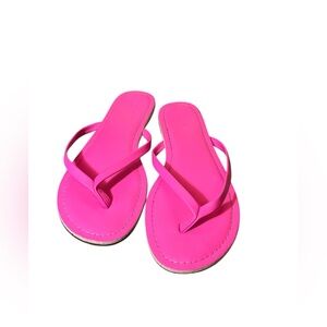 J.CREW Easy Summer Flip Flop Hot Pink Size 8 Colorful Barbiecore Vacay